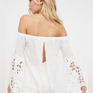 Free People FP One Santorini Lace Bell Sleeve Top